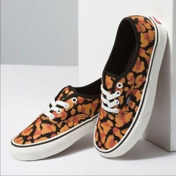 Vans Shoes - Vans Authentic Leopard Sneakers Black/Inca Gold Size 9.5 Women